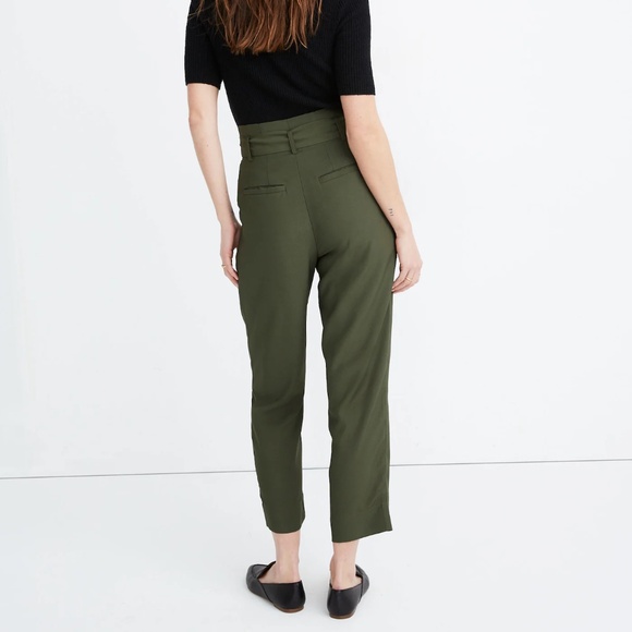 Madewell Drapey Paperbag Pants - Picture 3 of 8